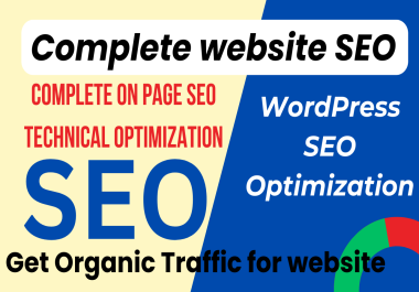 I will complete on site SEO and technical optimization for wordpress
