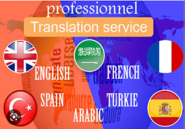 I'll translate english to spanish, arabic, turkish and french