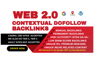 We will do 90 High Authority web 2.0 backlinks