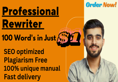 I will rewrite 1000 word's paraphrase and proofread SEO content manually