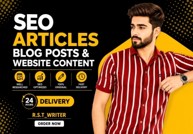 I Will Write 1000+ WORDS SEO Articles,  Blog Posts and Website Content in 24 hours