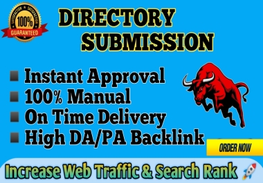 100 Instant Approval Directory Submissions Dofollow backlinks with Manual work