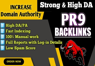 100 High Authority DA90 Plus Strong PR9 Backlinks for Advanced SEO
