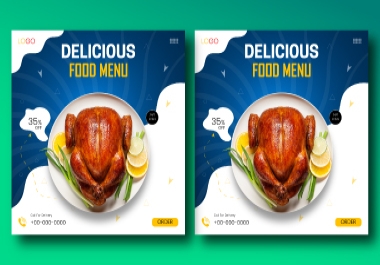 I will design creative awesome restaurant menu food poster