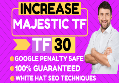 I will increase Majestic trust flow TF 30+