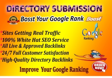 Provide 90 Directory submissions Dofollow seo Backlinks