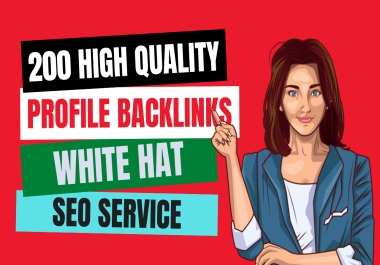 200 high quality SEO profile backlinks