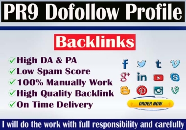 I will provide 100 PR9 do follow backlinks to high quality DA site