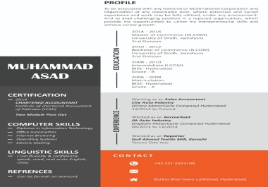 I will make attractive resume design