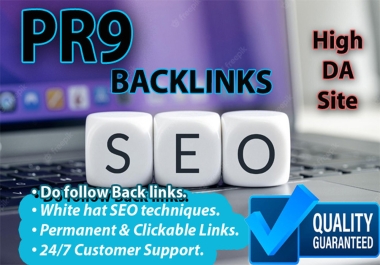 60 High quality PR9 backlinks rank your website