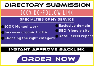 100 Directory Submission Manual Work Do Follow Backlinks