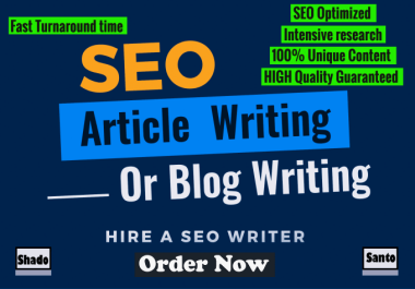 I will write 1500 engaging SEO article writing in less than 48hours