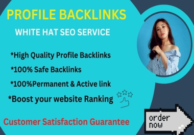 I will create unique 101 High Quality Dofollow Profile Backlinks Manually With High DA PA 90+
