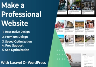 I Will make modern and beautiful Website with Laravel and tailwindcss