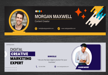 I will design website banner,  LinkedIn banner