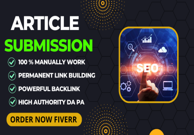 I will do 60 article submission backlinks on hq blog post site