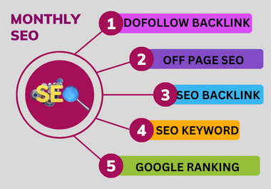 I will do monthly SEO dofollow backlinks service for google fast ranking
