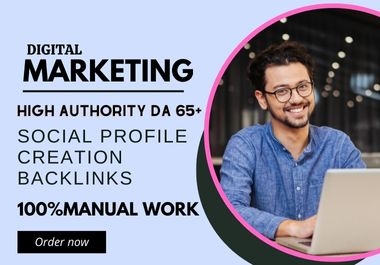 200 high authority social media profile creation backlinks building service