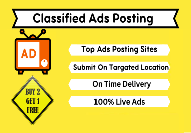 I will provide 140 high authority ads posting service in top ad posting backlinks site