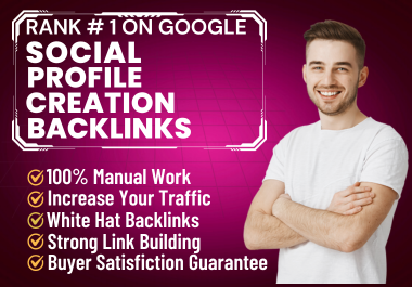 I will do 65 High Quality Dofollow Social Profile Creation Backlinks