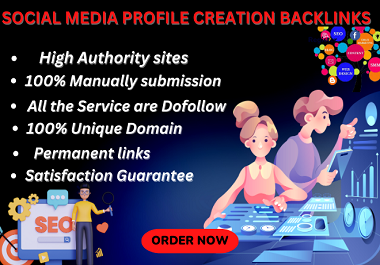 200 Social profile creation backlinks for high da SEO link building