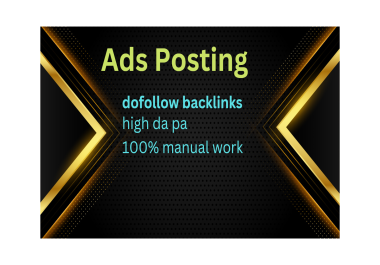 I will do 100 ads post backlinks in top ad posting sites