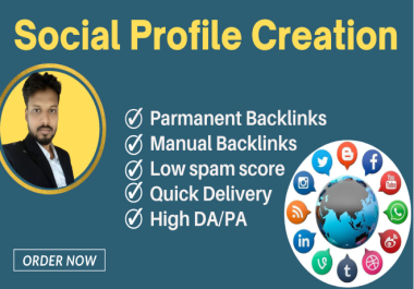I will do top 100 social profile creation and media backlinks or seo backlinks