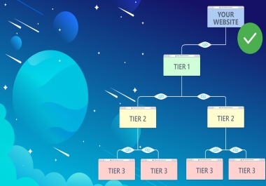 3 tier backlinks for off page seo by high authority unique Domain