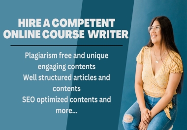 i will create online course content,  course development,  course creation,  curriculum