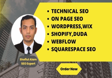 Do Technical SEO,  On page SEO and Keyword Research