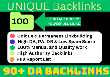 Create 100+ UNIQUE Profile Backlinks Da 90+ Highly Authorized Google Dominating BACKLINKS