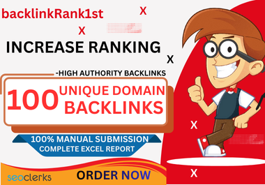 Elite MANUALLY Do 100 High-Authority Backlinks DA100 sites