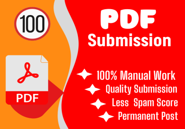 I will offer 100 PDF uploads on sharing platforms with high authority.
