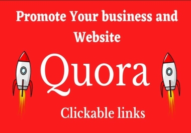 GET 50 High Quality Quora Answer With SEO Clickable Backlinks