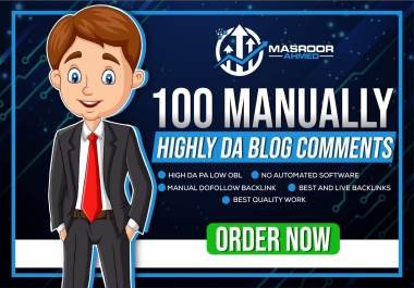 I will create 100 manually dofollow blogcomment high quality backlinks