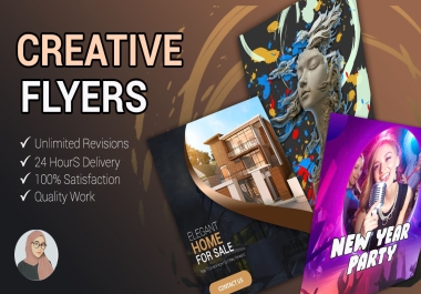 I will design custom catchy fashion beauty or business church flyer poster designs