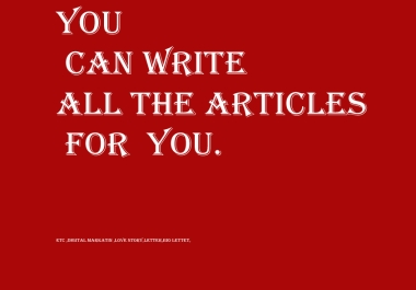 YOU CAN ANY ARTCLE TOPIC 500+WORDS SEO