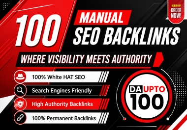 Boost Website Ranking with 100 High Authority Unique Domains Backlinks DA PA TF CF Upto 100