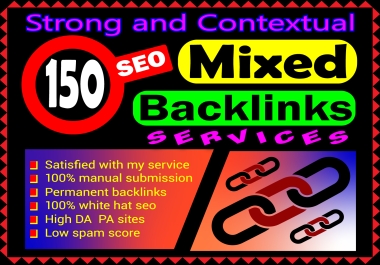 Get 150 Relevant Mixed Backlink Services in Off Page SEO Within Your Affordability