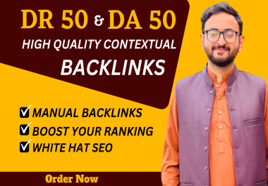 I will Create 85 Backlinks Both DR 50 and DA 50 Plus High Quality Contextual SEO PBN Backlinks