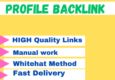 I will do 100 social profile backlinks create manually