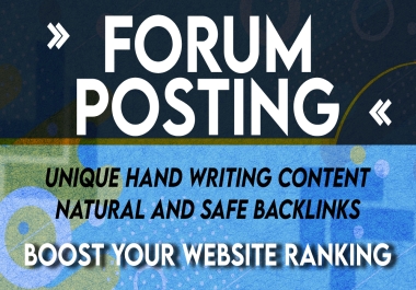 I Manually Build 40 Forum Posting Backlinks