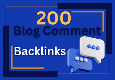 I will do 200 HQ dofollow blog comment backlinks