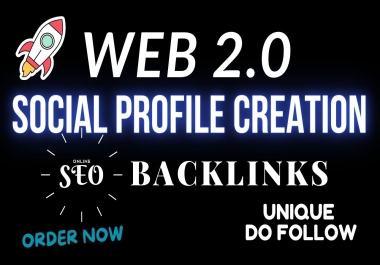 Exclusive discounts on 85 High-Quality backlinks 40 Web 2.0 and 45 Profile Creation for Enhanced On