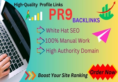 I will manually provide 100 best Pr9 backlinks from high authority SEO backlinks