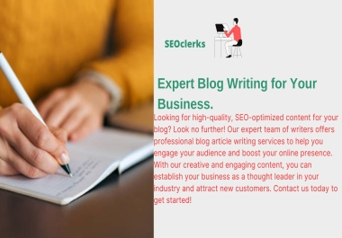 Expert Blog Writing for Your Business.