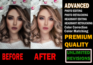 I will do photo image editing retouching,  photo enhancement