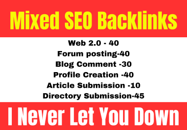 205 mixed web2.0,  Forum posting,  pr9,  Directory Submission,  SEO backlink service