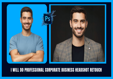 I will do professional corporate business headshot retouch