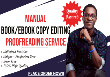 I will copy edit and proofread your book within 48 hours